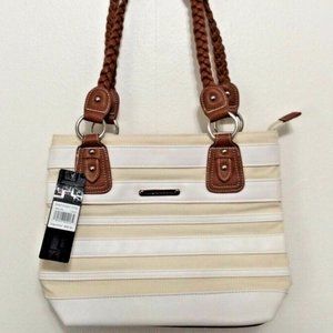 NWT - STONE MOUNTAIN Nantucket Tote Striped Canvas Bag